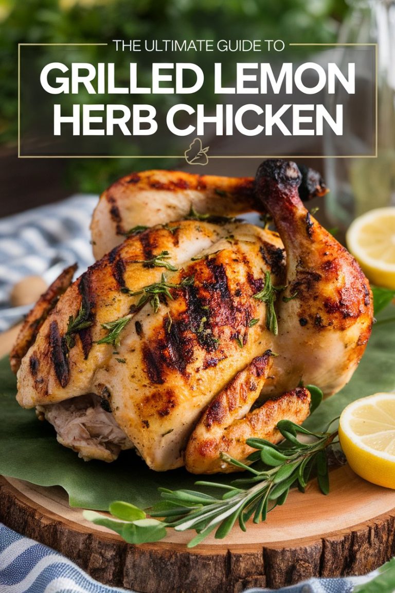 Unlock expert tips for achieving perfect grill marks and juicy chicken with every cookout. With advice on cooking times, temperature control, and pairing options, this ultimate guide to Grilled Lemon Herb Chicken will ensure you become a master of the grill, impressing everyone with your delicious, flavorful meals!