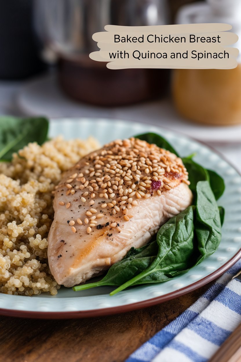 Unlock tips for achieving perfectly baked chicken that’s juicy and flavorful every time. With expert advice on cooking times, temperature control, and serving suggestions, this guide will help you master Baked Chicken Breast with Quinoa and Spinach, ensuring a delicious and nutritious meal that the whole family will enjoy!