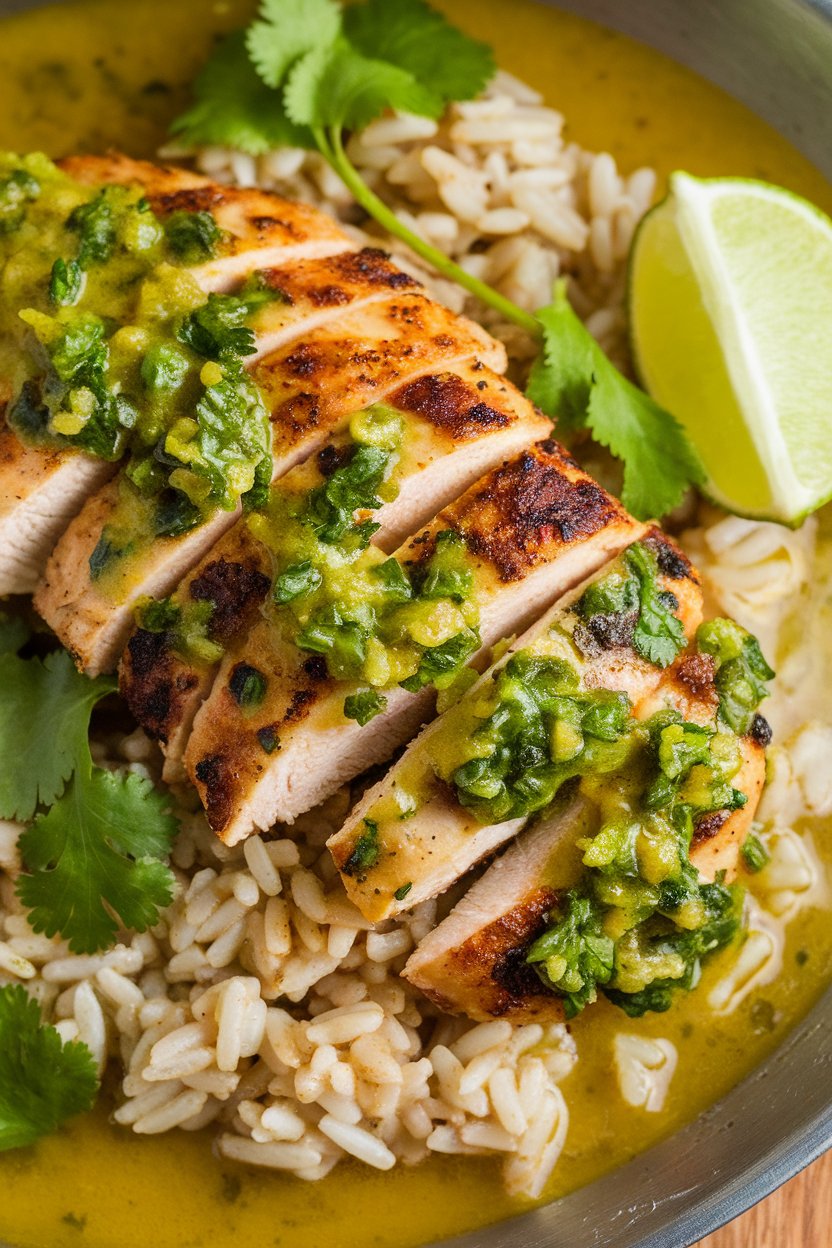 Discover the bright and refreshing flavors of Cilantro Lime Chicken with Brown Rice, a dish that brings a burst of freshness to your dinner table. This recipe features juicy, marinated chicken beautifully paired with nutty brown rice, making for a nutritious and delicious meal that everyone will love.