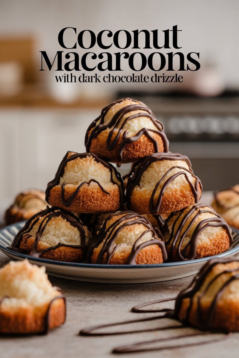 Treat yourself to the delightful flavors of Coconut Macaroons with Dark Chocolate Drizzle, a sweet and satisfying treat that is both low in carbs and low in calories. These chewy coconut macaroons are not only delicious but also offer a guilt-free indulgence, making them perfect for anyone looking to satisfy their sweet tooth without the extra carbs.