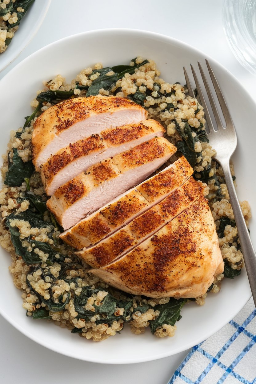 Discover how simple it is to prepare this hearty dish with minimal effort. With straightforward instructions, you’ll learn how to bake juicy chicken breast while cooking quinoa and spinach together, resulting in a complete meal that is packed with flavor and easy to make—all in one dish.