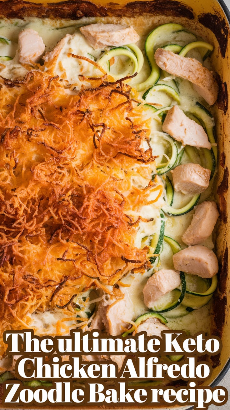 Imagine a creamy alfredo sauce enveloping juicy pieces of chicken and fresh zoodles, all baked to perfection for a warm and comforting meal. This recipe brings the indulgence of traditional alfredo to your table while staying low in calories, ensuring you can enjoy every bite without derailing your health goals.