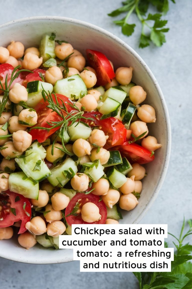 Transform your mealtime with this easy and nutritious recipe that highlights how enjoyable low-calorie, low-carb eating can be. Chickpea salad with cucumber and tomato will quickly become a staple in your kitchen, offering a delicious and refreshing way to enjoy wholesome ingredients.