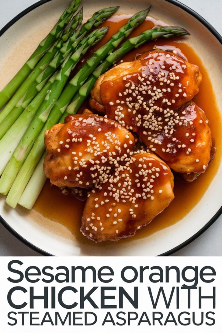 Transform your dinner table with Sesame Orange Chicken and Steamed Asparagus, a quick and easy recipe ideal for weeknight meals. With a protein-packed chicken base and the refreshing taste of citrus, you can savor a delicious meal that leaves you feeling energized and satisfied.
