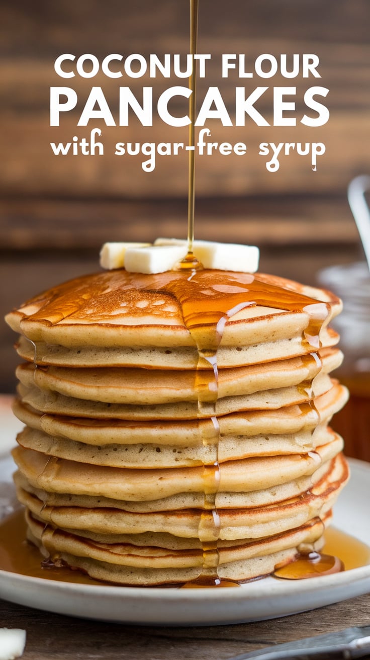 Whip up a stack of these Coconut Flour Pancakes in no time, perfect for busy mornings or leisurely weekends. Packed with protein and fiber, they provide sustained energy, keeping you feeling full and satisfied throughout the day while remaining a deliciously nutritious option.