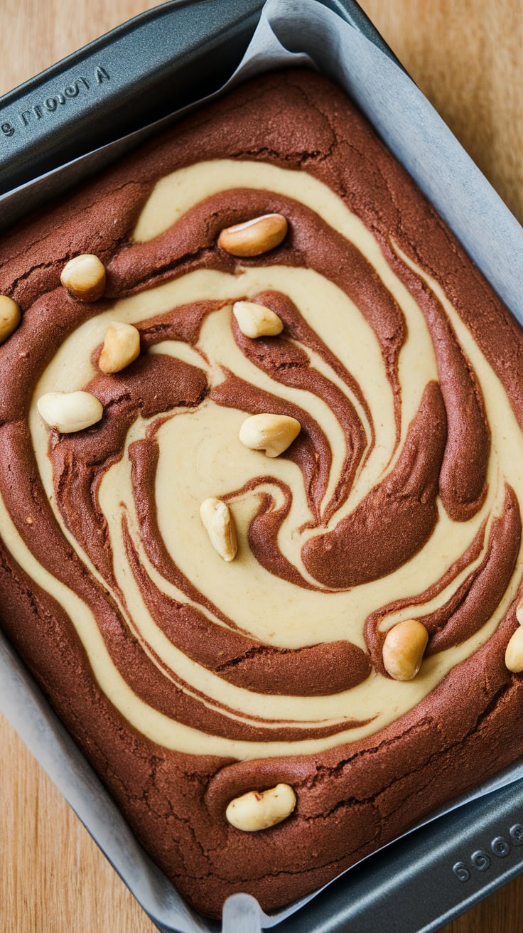 Delight in the magic of Sweet Potato Brownies, combining wholesome ingredients to deliver a decadent, yet light option. The creamy nut butter swirl adds a luscious finish, making it a perfect guilt-free indulgence.