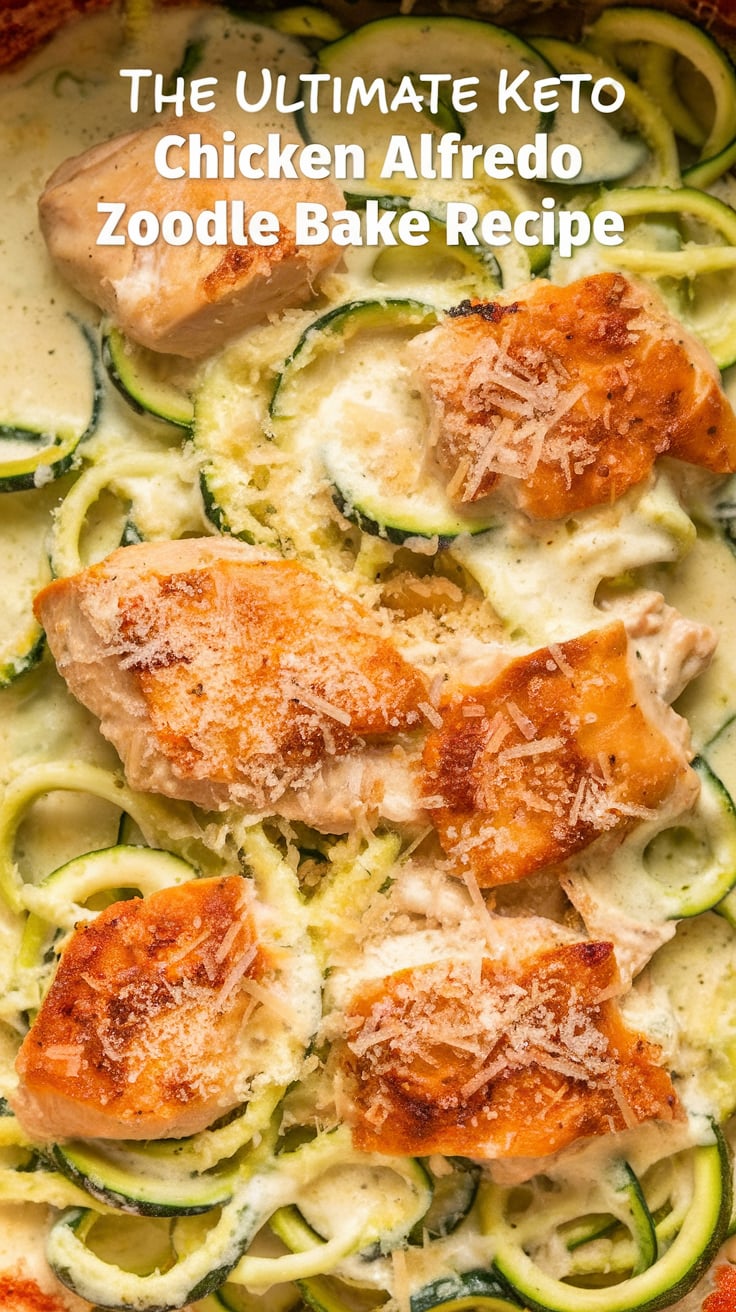 Elevate your dinner game with The Ultimate Keto Chicken Alfredo Zoodle Bake, a delicious twist on a classic that highlights rich flavors without the excess carbs. Featuring spiralized zucchini as a guilt-free alternative to pasta, this dish is packed with protein from tender chicken, making it perfect for clean and nutritious eating.