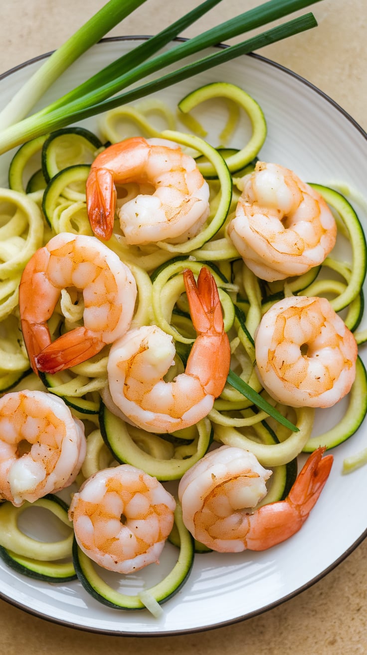 Experience a delightful culinary escape with our Garlic Butter Shrimp with Zucchini Noodles! This vibrant dish is not only bursting with flavor but also offers a healthy, low-carb alternative, making it the perfect choice for anyone on a keto diet. Each bite of succulent shrimp drenched in garlic butter pairs beautifully with fresh, spiralized zucchini for a meal that's both satisfying and nourishing.