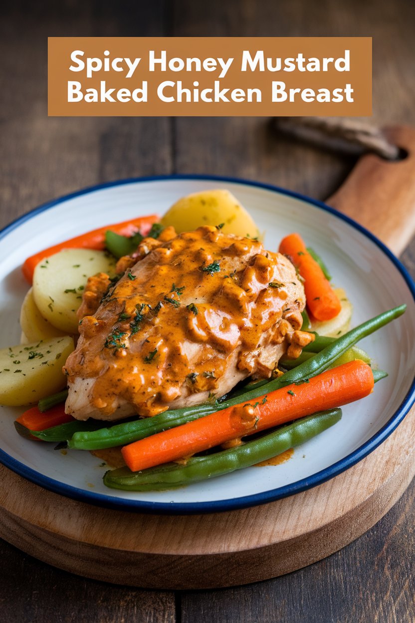 Enjoy the versatility of Spicy Honey Mustard Baked Chicken Breast as it pairs beautifully with a variety of sides, from steamed veggies to leafy greens. This recipe is not only low in calories but also a smart option for quick weeknight dinners that don’t sacrifice taste for health.