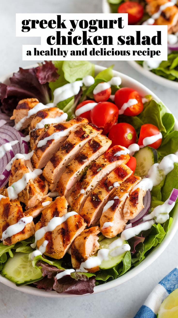 Revamp your salad game with Greek Yogurt Chicken Salad, a wholesome dish that combines tender chicken and tangy yogurt for a deliciously healthy meal. Packed with protein and surprising low in calories, this recipe is easy to make and will leave you feeling full and energized. Join us to find out how to create this perfect balance of nutrition and taste!