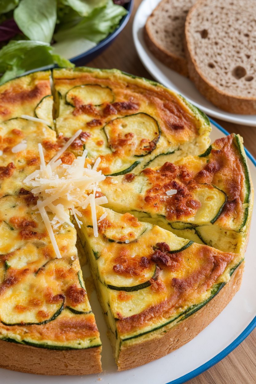 Savor the rich flavors and textures as the frittata bakes to perfection, showcasing the vibrant zucchini alongside gooey, melted cheese. Packed with protein and essential nutrients, this dish provides a wholesome way to start your day or refuel after a workout.