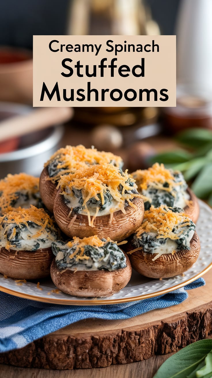 Whether you’re hosting a dinner party, looking for a tasty snack, or searching for a new side dish, Creamy Spinach Stuffed Mushrooms are sure to be a hit. Explore this recipe and enjoy a wholesome, flavorful treat that keeps you on track with your dietary preferences while delivering restaurant-quality delight.