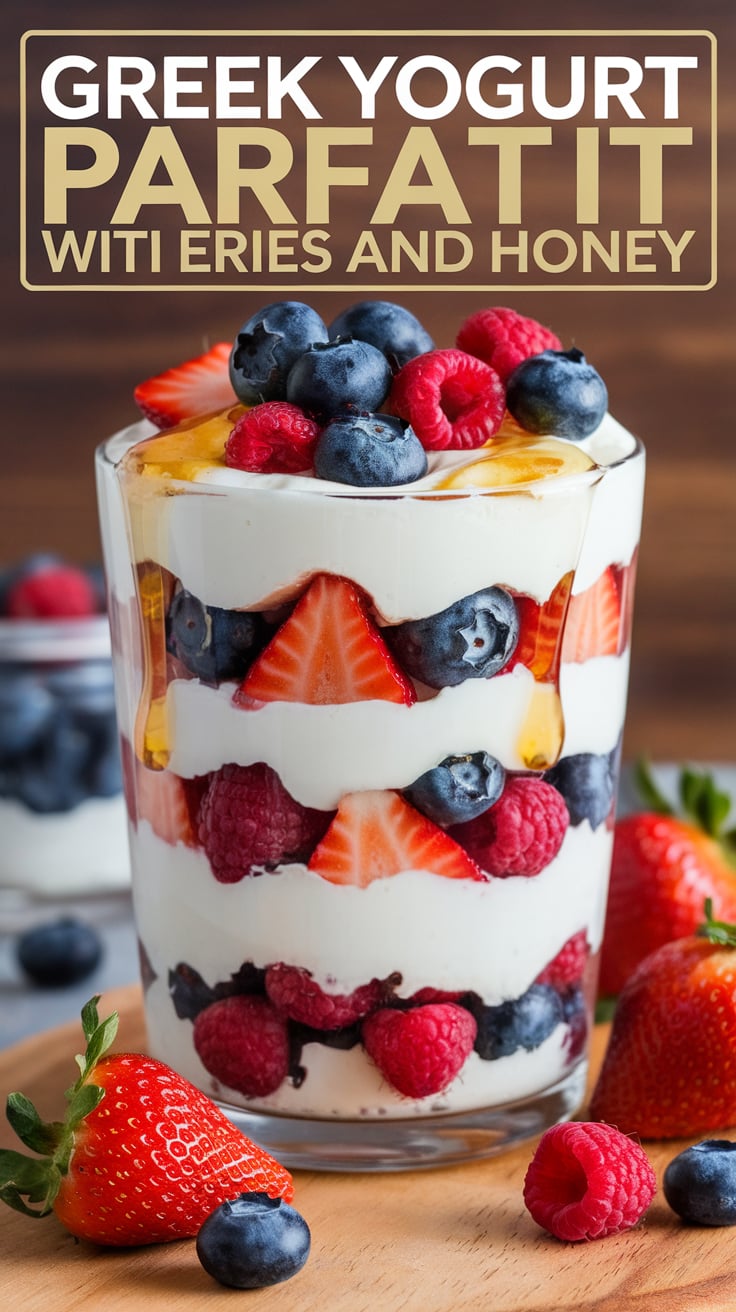 Easy to prepare and oh-so-delicious, this Greek Yogurt Parfait is the ideal solution for busy mornings or a quick dessert. Discover how nutritious can taste irresistible, making healthy eating a delicious experience.