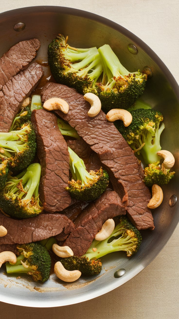 Discover a culinary delight that perfectly balances flavor and nutrition with our Beef and Broccoli Stir-Fry with Cashews. Packed with lean beef, this dish offers a robust protein punch while keeping calories in check, making it an ideal choice for health-conscious food lovers.