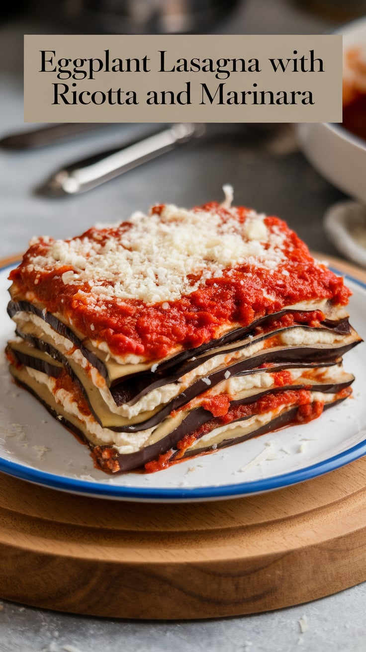 Imagine serving this colorful and satisfying dish at your next family dinner, where everyone will be impressed by the rich flavors and hearty texture—without realizing it's a healthier option. This eggplant lasagna is sure to become a beloved staple, proving that healthy meals can be both delicious and filling.