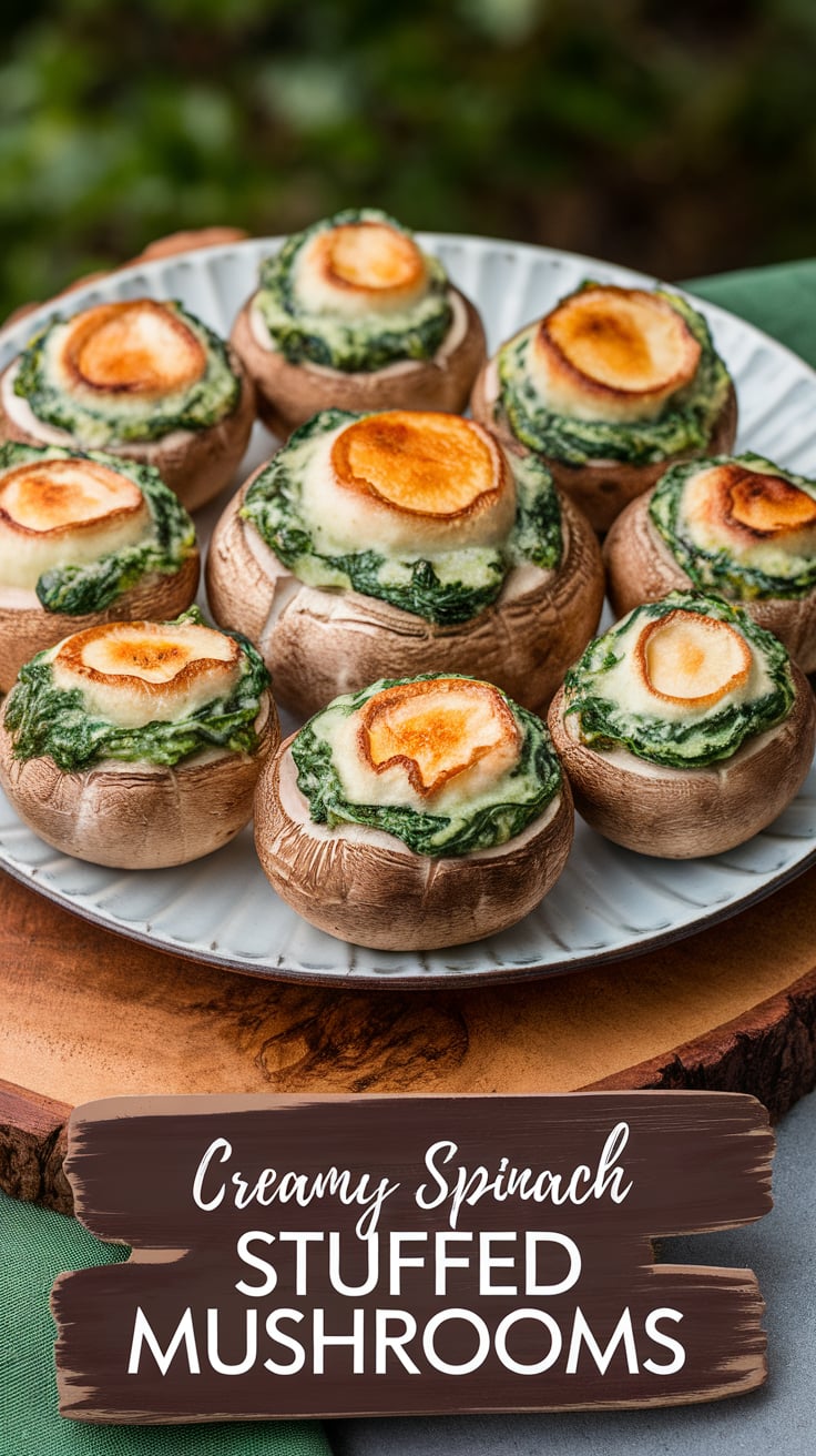 Indulge in the rich flavors of Creamy Spinach Stuffed Mushrooms, a keto-friendly delight that brings together the earthiness of mushrooms with a luscious, low-calorie filling. This recipe transforms simple ingredients into a gourmet appetizer that is both satisfying and nutritious, perfect for any occasion.