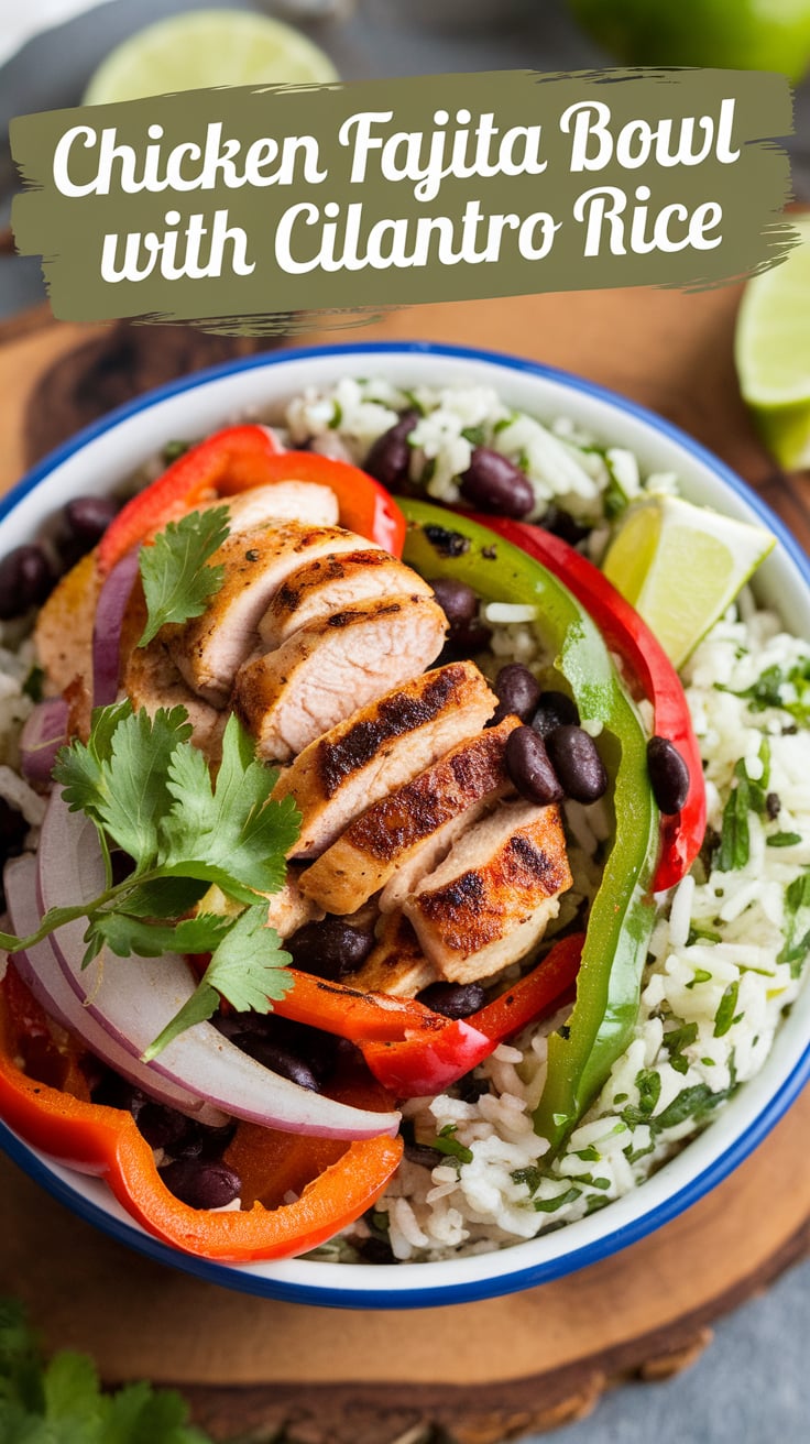 Discover the tasty combination of Chicken Fajita Bowl with Cilantro Rice, a dish that brings the essence of Mexican cuisine to your table. With its high protein content and low carbs and calories, this vibrant bowl is perfect for those looking for a flavorful yet health-conscious dining option.