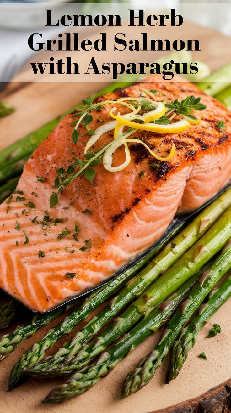 Indulge in a flavorful feast that won’t weigh you down. Our Lemon Herb Grilled Salmon with Asparagus is a vibrant dish packed with omega-3s and fiber, making it a nutritious, low-calorie option that's both satisfying and delicious.