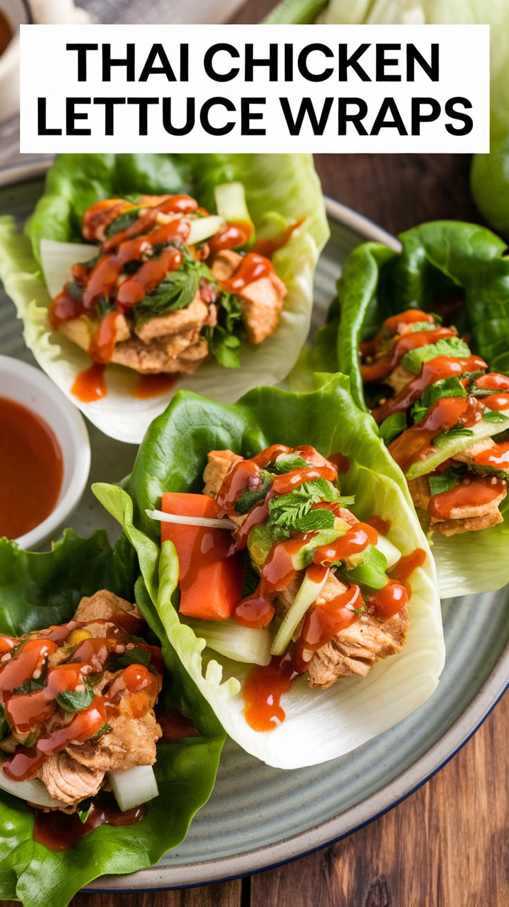 Elevate your healthy eating game with a recipe that’s not only delicious but also visually appealing. Thai Chicken Lettuce Wraps are a fantastic way to enjoy the flavors of Thai cuisine while keeping your meals light and nutritious.