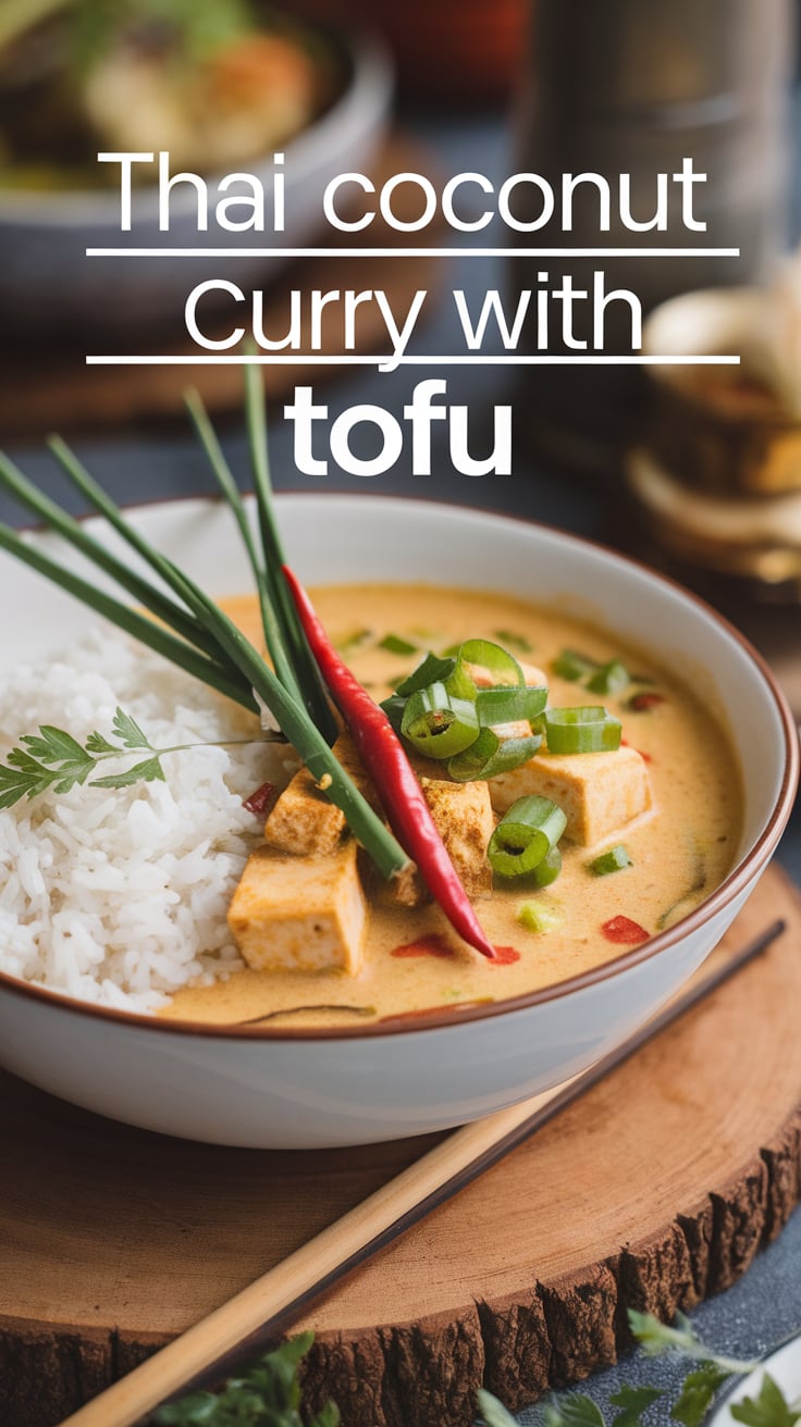 Experience the creamy richness of coconut milk combined with fresh vegetables and seasoned tofu, creating a satisfying harmony of texture and taste. With its quick preparation time, this recipe is ideal for a busy weeknight dinner that doesn’t skimp on flavor or nutrition.