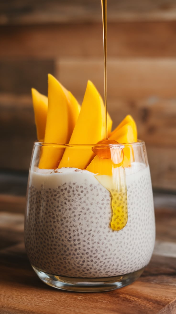 Uncover the tropical delight of Coconut Chia Seed Pudding paired with fresh mango, a nutritious treat that takes indulgence to a whole new level. Rich in omega-3 fatty acids and fiber, this pudding provides a guilt-free option that satisfies your sweet cravings while keeping calories in check.
