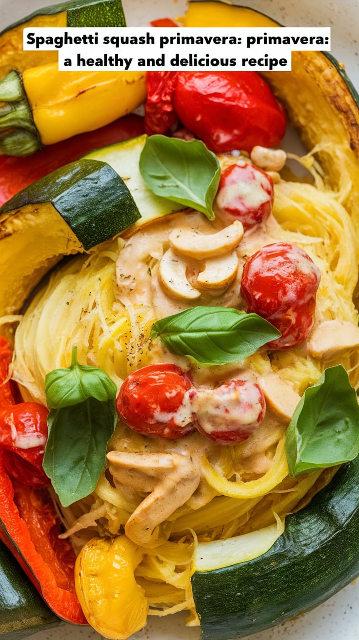 Transform your pasta night with Spaghetti Squash Primavera, a delicious dish that combines vibrant vegetables and a light sauce, all nestled in a low-carb, low-calorie spaghetti squash base. Enjoy a guilt-free meal packed with flavor and nutrients!