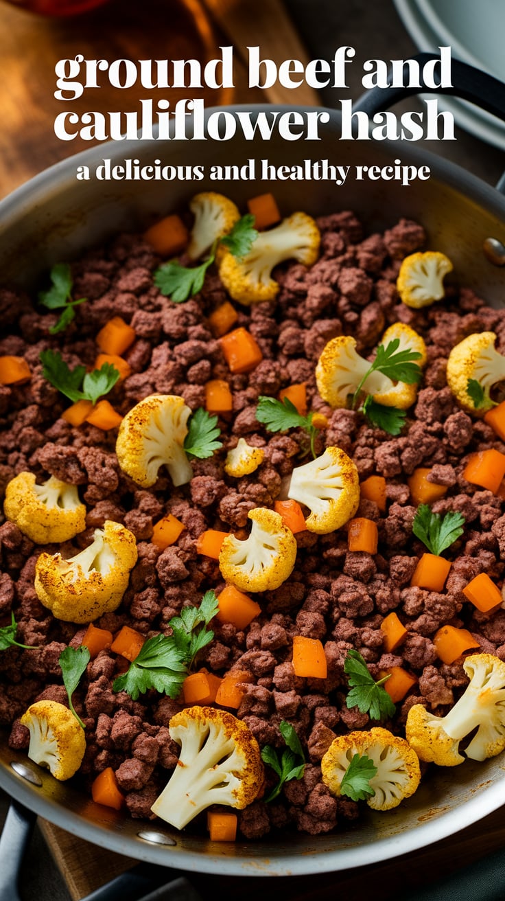 Say goodbye to boring meals and hello to a vibrant, nutritious dish. This Ground Beef and Cauliflower Hash is not only packed with protein but also offers a satisfying texture that will have you coming back for seconds—perfect for your keto diet.