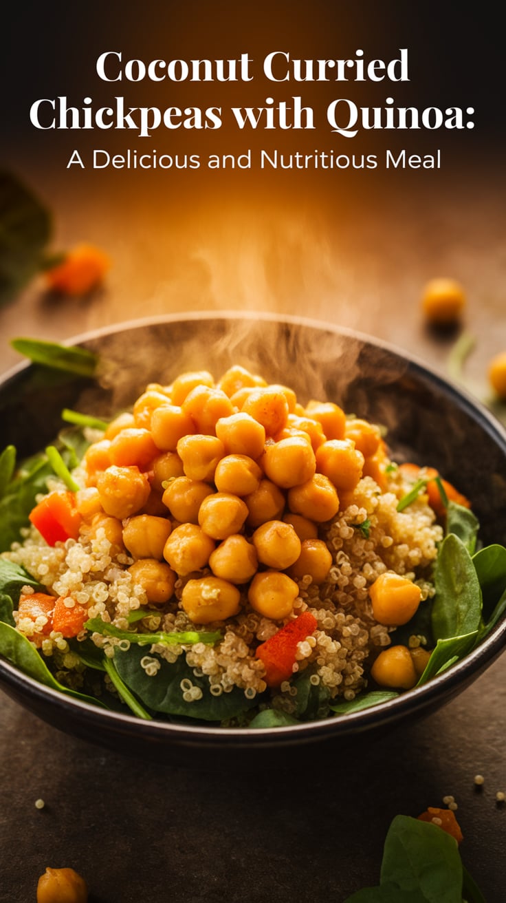 Discover the perfect balance of taste and nutrition in Coconut Curried Chickpeas with Quinoa. This recipe provides a plant-based protein punch while keeping calories in check, making it an ideal choice for anyone seeking a deliciously wholesome meal.