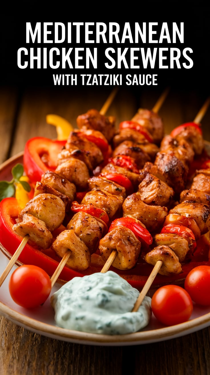 Light yet filling, these skewers pair perfectly with a homemade tzatziki sauce, offering a refreshing dip that complements the savory chicken without loading up on carbs or calories. This dish is all about balance, making it an ideal option for those seeking taste without compromise.