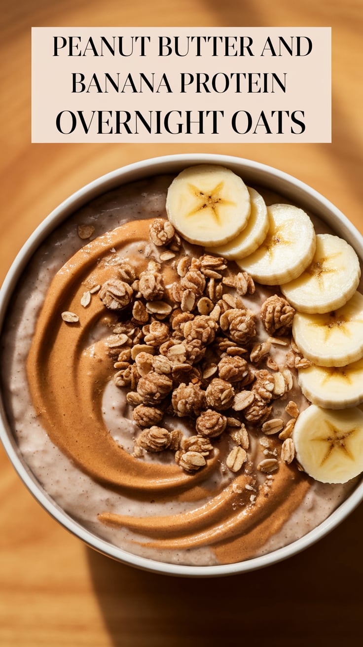 Indulge in the perfect balance of sweet and savory with these Peanut Butter and Banana Overnight Oats. This high-protein, low-calorie option makes mornings easier and tastier, ensuring you’re fueled for whatever the day brings.
