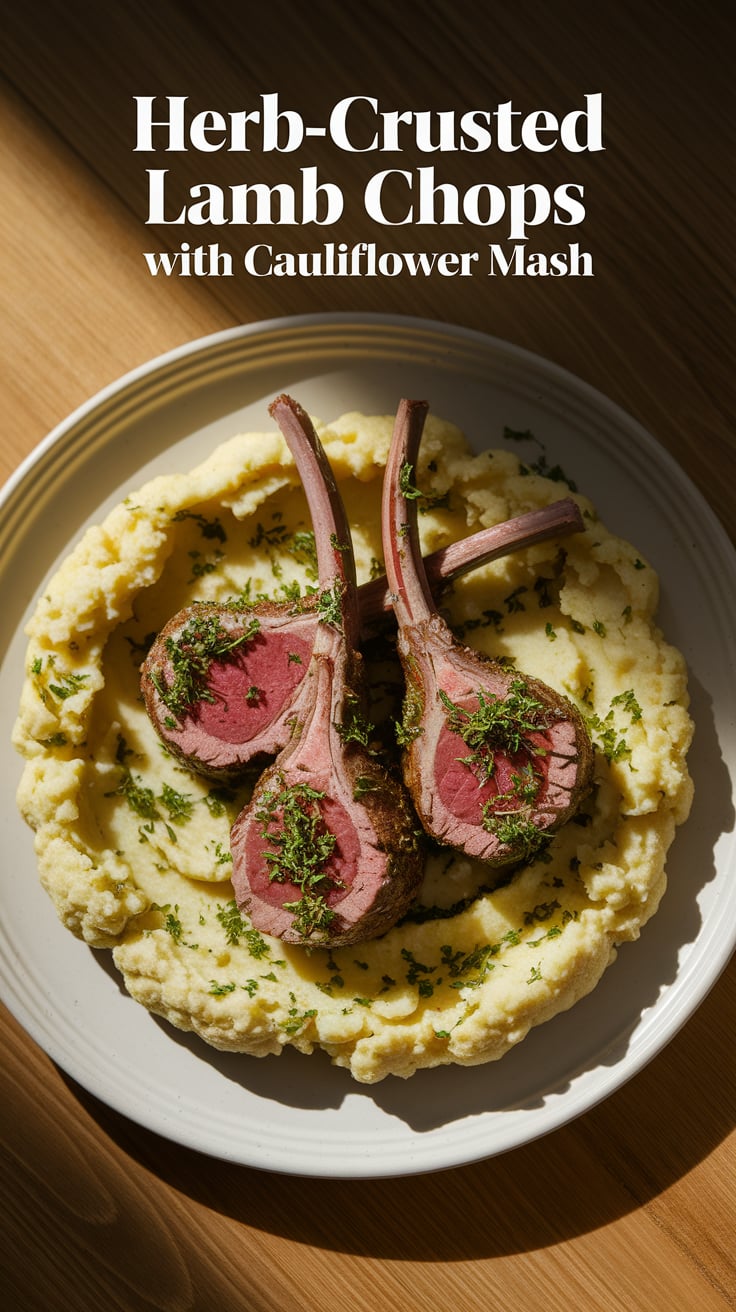 Experience the perfect balance of nutrition and taste with these Herb-Crusted Lamb Chops. Paired with velvety Cauliflower Mash, this dish elevates your dining experience while keeping your carb count low and satisfaction high.