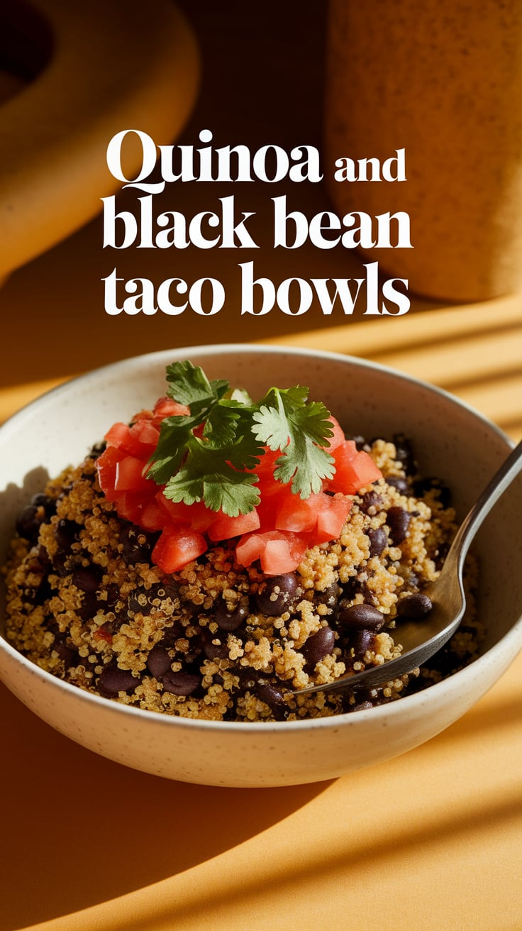 Uncover the delightful combination of fluffy quinoa, hearty black beans, and an array of fresh vegetables that come together to create a colorful and satisfying bowl. Each ingredient adds its unique taste and texture, making this dish not only delicious but also a feast for the eyes.
