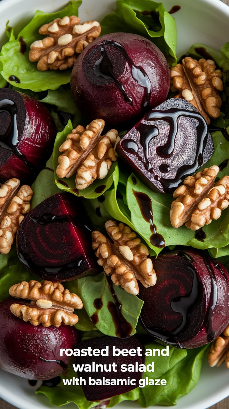 Discover a salad that’s as nourishing as it is delicious. The Roasted Beet and Walnut Salad features bold flavors and is entirely plant-based, all while keeping calories low, making it a healthy choice for any occasion.
