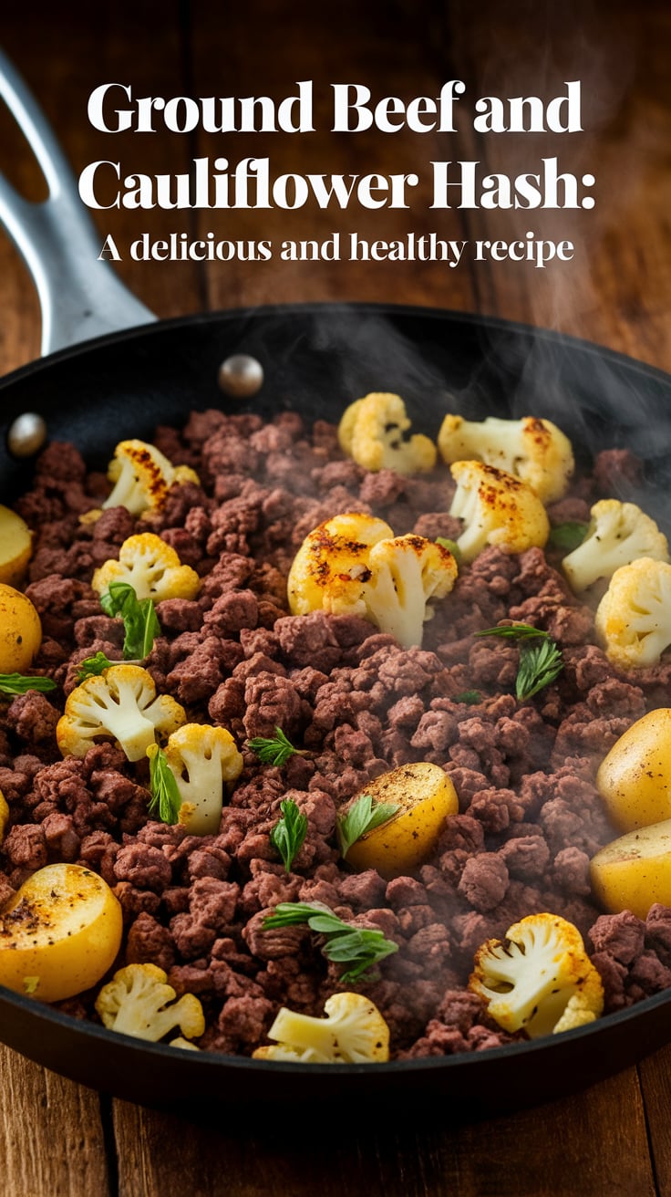 Discover a comfort food classic reimagined for your nutritional goals. This Ground Beef and Cauliflower Hash brings together tender beef and fresh cauliflower for a delicious meal that’s high in protein and delivers a delightful balance of flavors.