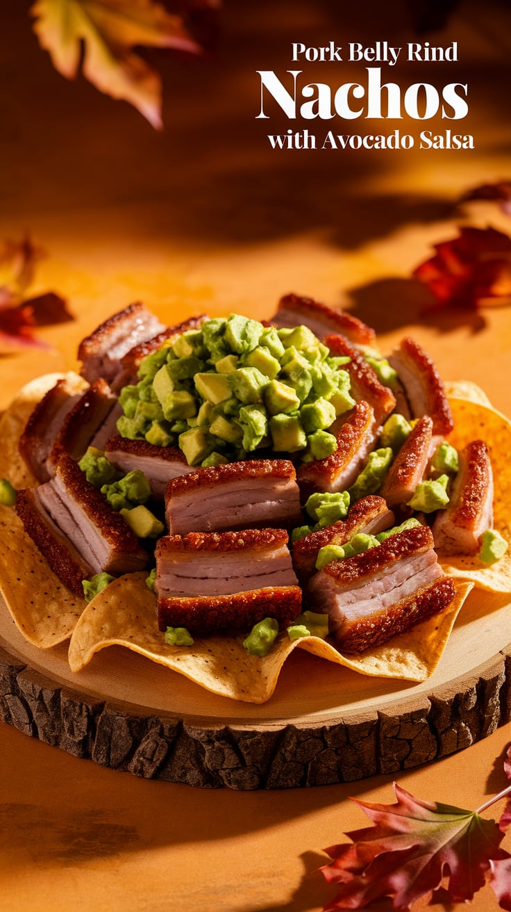 Transform your snacking routine with this innovative take on nachos. Pork Belly Rind Nachos paired with Avocado Salsa create a flavorful and nutritious option that’s sure to impress, proving that healthy can be deliciously indulgent.