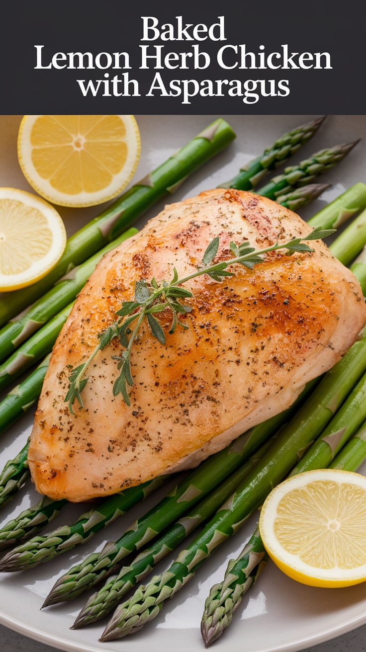 Bursting with fresh flavors, this Baked Lemon Herb Chicken with Asparagus offers a light yet satisfying dinner option. Packed with zesty lemon and aromatic herbs, it maintains all the taste without the extra calories.