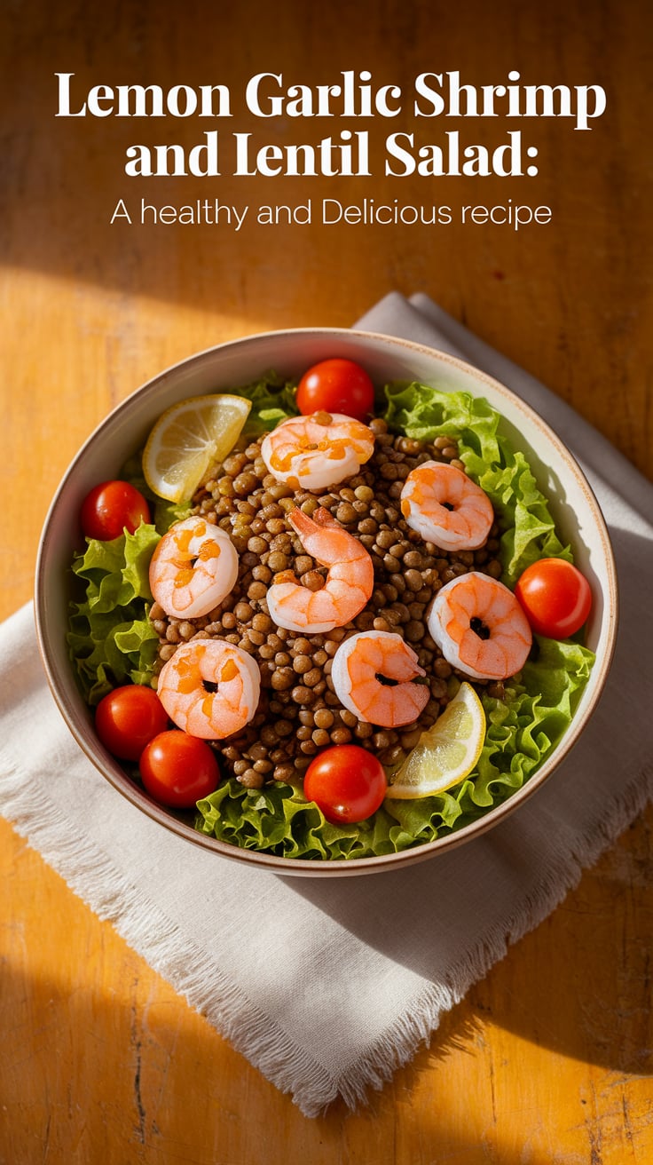 Savor a quick and healthy option with Lemon Garlic Shrimp and Lentil Salad, where freshness meets nutrition. High in protein and low in calories, this recipe is ideal for anyone looking for a satisfying, low-carb meal that bursts with flavor and vitality.