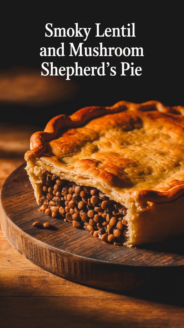 Elevate your dinner table with a nourishing spin on shepherd's pie. This recipe combines smoky lentils and earthy mushrooms, resulting in a vegan dish that is low in calories yet bursting with comforting flavors.