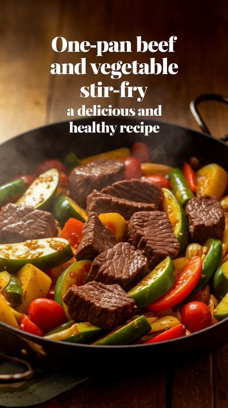 Whip up a satisfying feast with One-Pan Beef and Vegetable Stir-Fry, a recipe that combines the bold tastes of marinated beef with a medley of fresh veggies. With its high protein content and low carbs, this stir-fry delivers a deliciously healthy meal that won’t compromise your wellness goals.