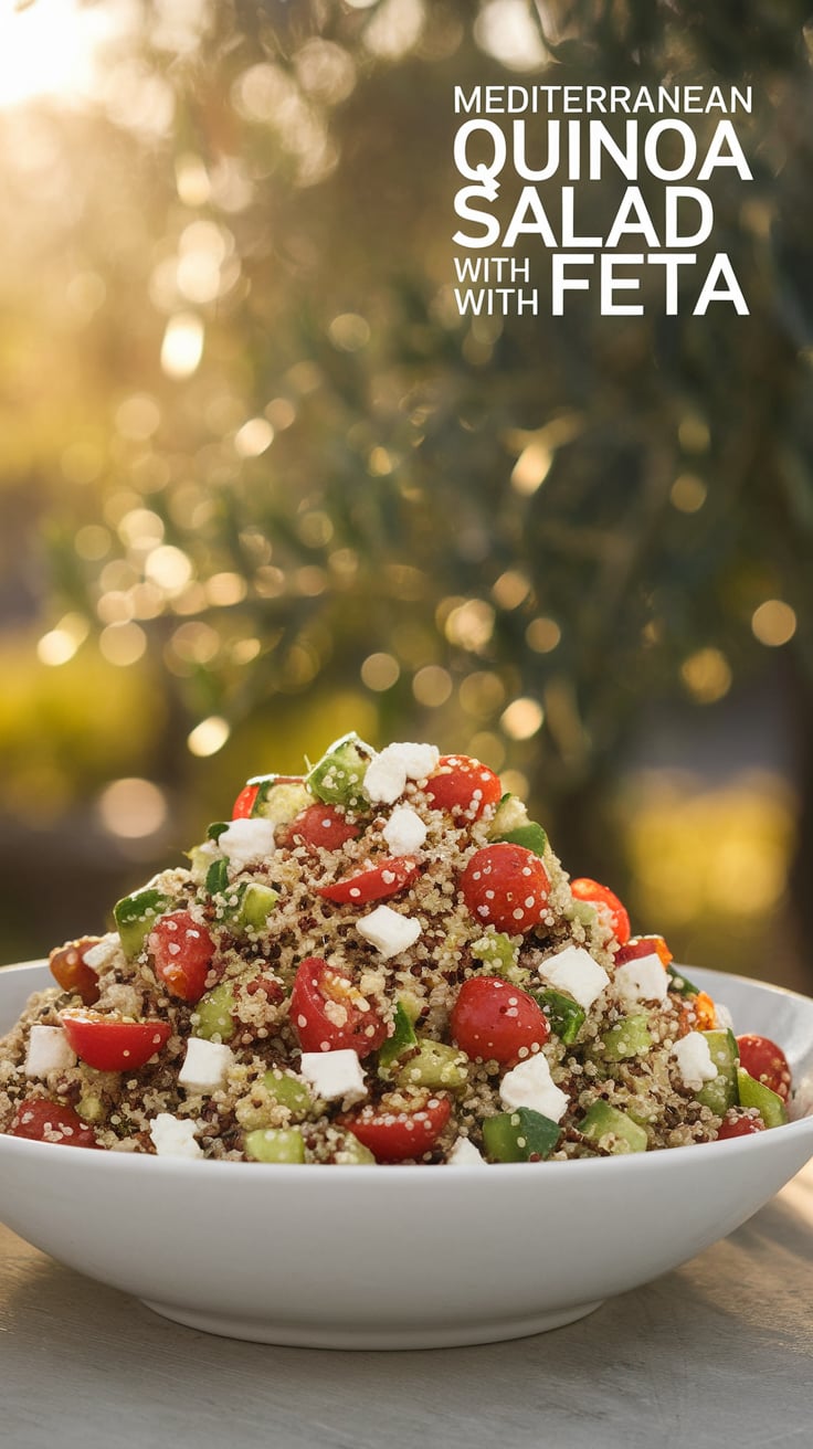 Elevate your salad game with this Mediterranean Quinoa Salad, a delightful mix of quinoa, fresh veggies, and feta cheese. This nutritious recipe brings a light yet flavorful experience, making it an ideal choice for any diet.