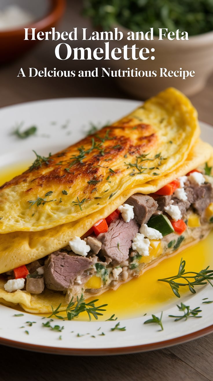 Elevate your breakfast with an Herbed Lamb and Feta Omelette, where tender lamb meets tangy feta in a satisfying, protein-rich meal. This dish offers the ideal balance of taste and health, designed for those who appreciate delicious low-carb options.
