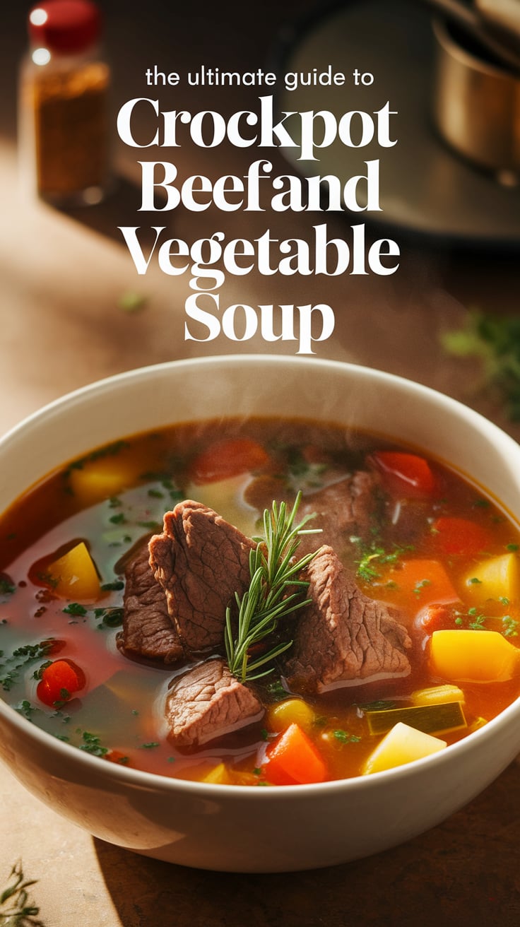 Embrace the convenience of one-pot cooking with The Ultimate Guide to Crockpot Beef and Vegetable Soup. Each serving delivers a hearty punch of protein, combined with colorful vegetables for added nutrition, all while keeping carbs and calories low. It’s the ultimate remedy for those chilly nights when you crave something warm and filling!