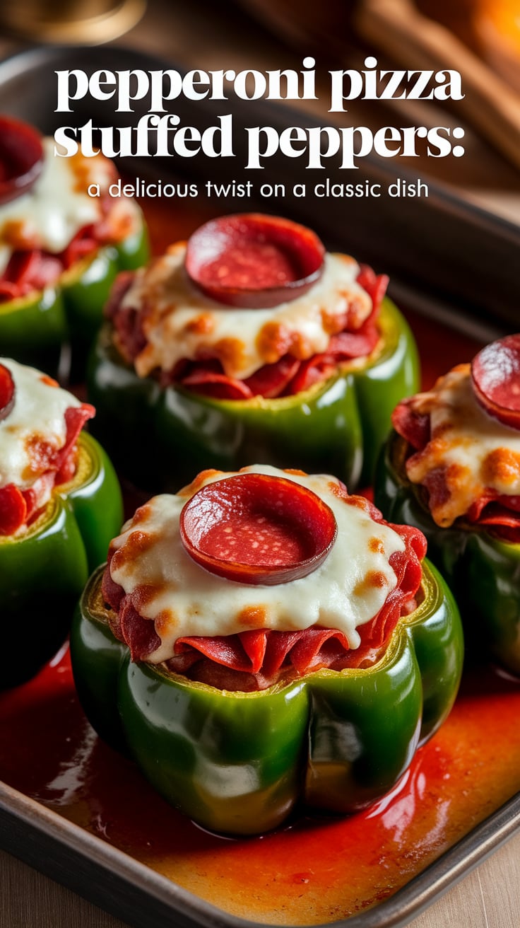 Spice up your dinner routine with these vibrant Pepperoni Pizza Stuffed Peppers! Bursting with savory, cheesy goodness and fresh ingredients, this dish keeps the flavor intact while aligning perfectly with your health goals.