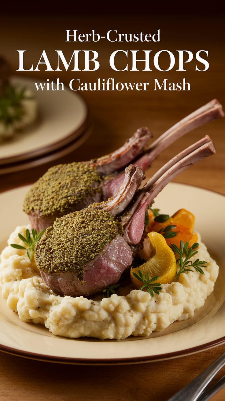 Looking to impress at your next dinner gathering? Our Herb-Crusted Lamb Chops with Cauliflower Mash combine savory, herb-infused goodness with creamy comfort, creating a delicious and nutritious meal for any health-conscious foodie.