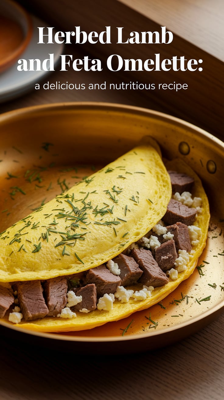 Delight your taste buds with an Herbed Lamb and Feta Omelette that brings Mediterranean flair to your breakfast. This high-protein dish combines succulent lamb and creamy feta, making it a delicious, keto-friendly option to fuel your day.