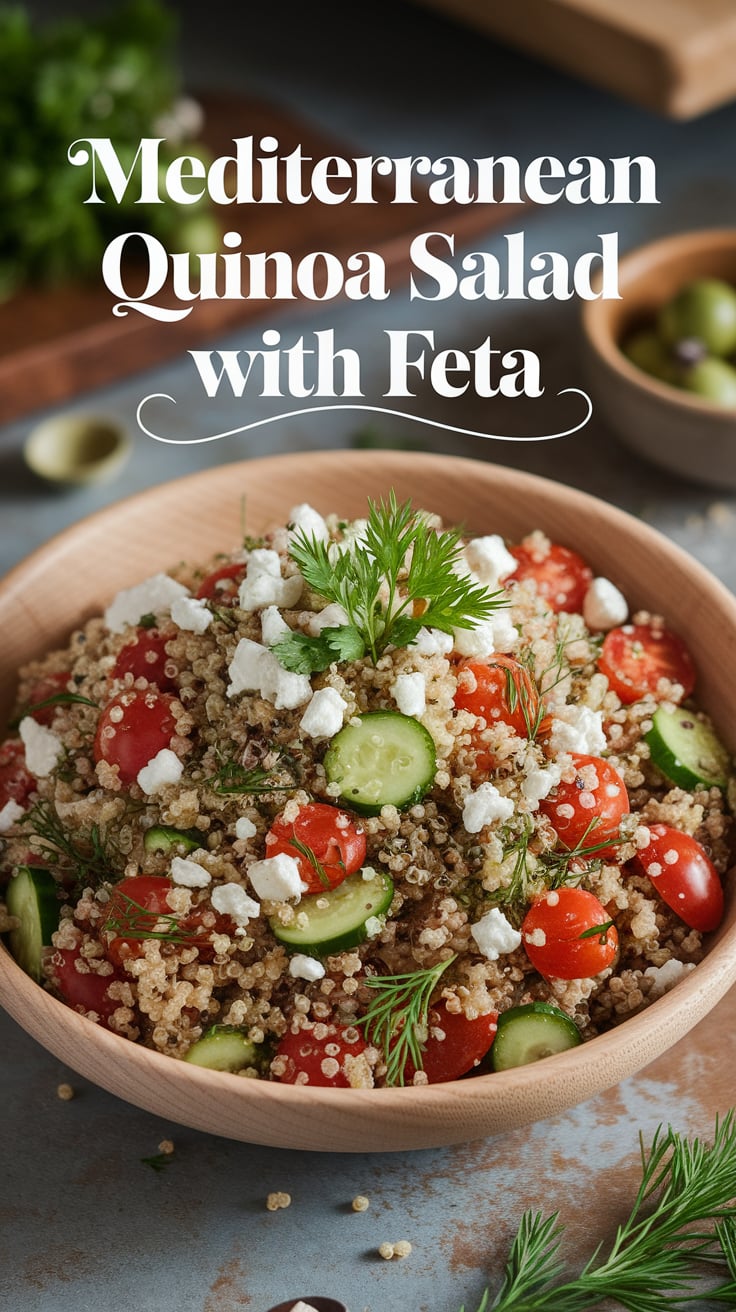 Freshen up your meal prep with a vibrant Mediterranean Quinoa Salad featuring tangy feta cheese. This delicious dish is packed with colorful vegetables and nutritious ingredients, all while keeping calories low for a wholesome, guilt-free option.
