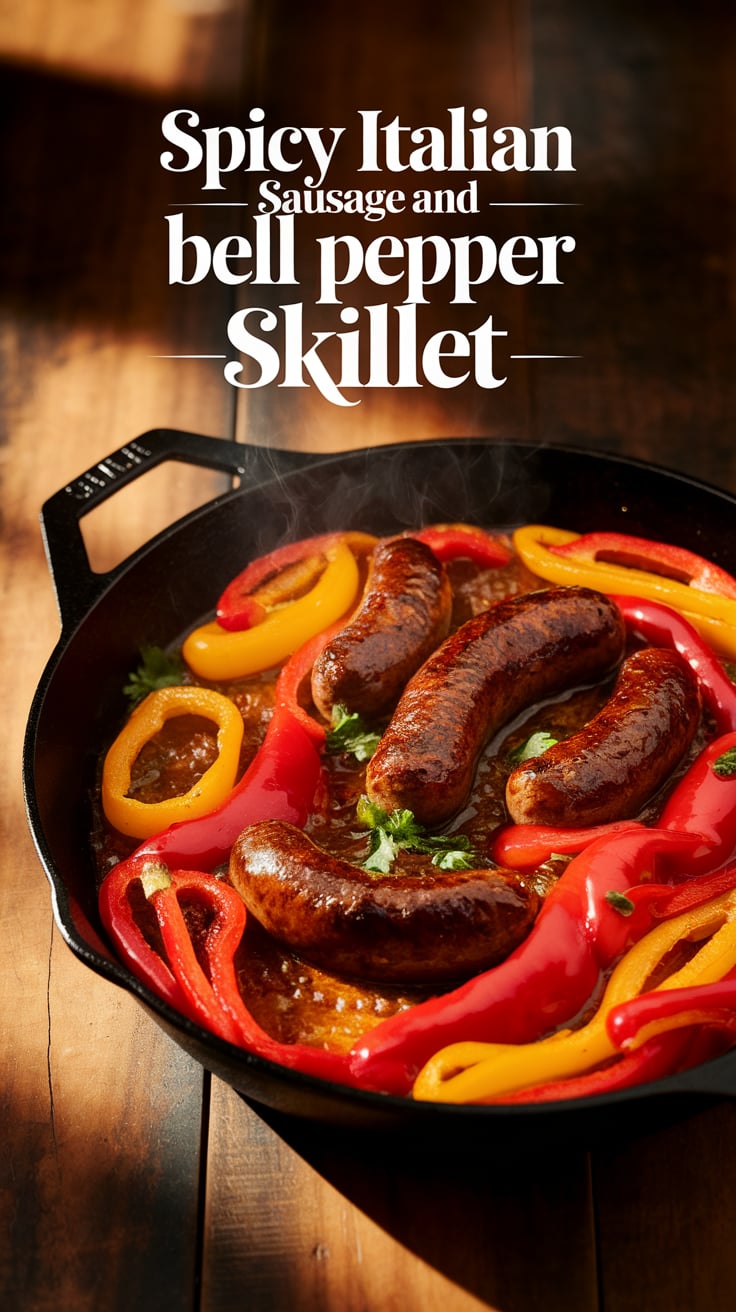 Get ready for a flavor explosion with our Spicy Italian Sausage and Bell Pepper Skillet. This one-pan wonder brings together juicy sausage and vibrant bell peppers for a quick and satisfying meal that’s low in calories and perfect for keto enthusiasts.