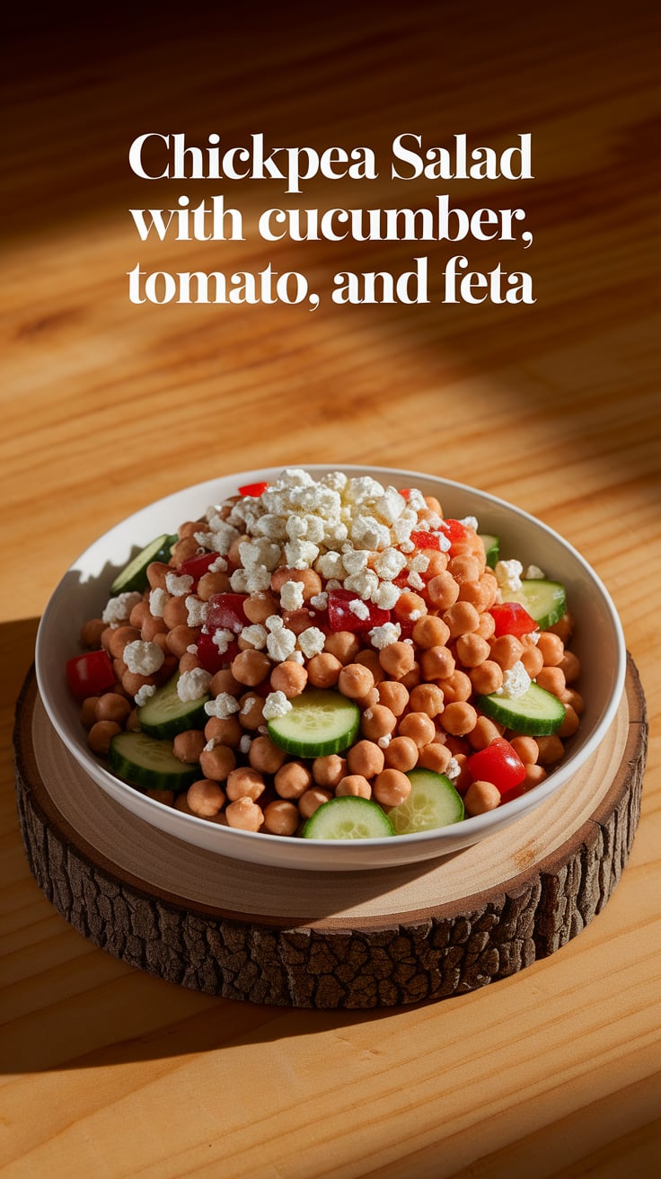 Discover the vibrant flavors of Chickpea Salad with Cucumber, Tomato, and Feta, a refreshing dish that combines nutritious ingredients while keeping calorie counts low. This salad is a perfect choice for anyone looking to enjoy a healthy, satisfying meal without sacrificing taste.