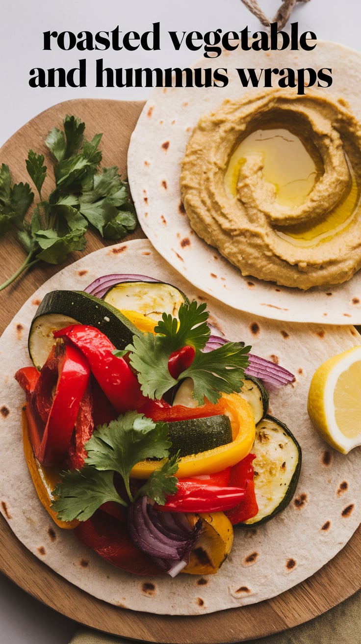 Discover the perfect combination of roasted vegetables and rich hummus in these delicious wraps. Light on calories yet loaded with flavor, these vegan wraps are an ideal choice for lunch or a quick dinner, ensuring you stay energized without feeling weighed down.