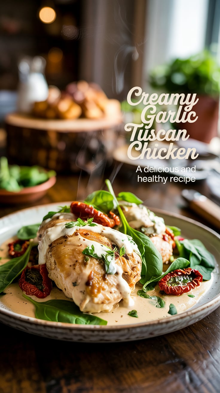 Savor the creamy decadence of Tuscan flavors with this easy-to-make chicken dish. With minimal carbs and calories, Creamy Garlic Tuscan Chicken is the ideal recipe for anyone looking to indulge while staying on track with their health goals.